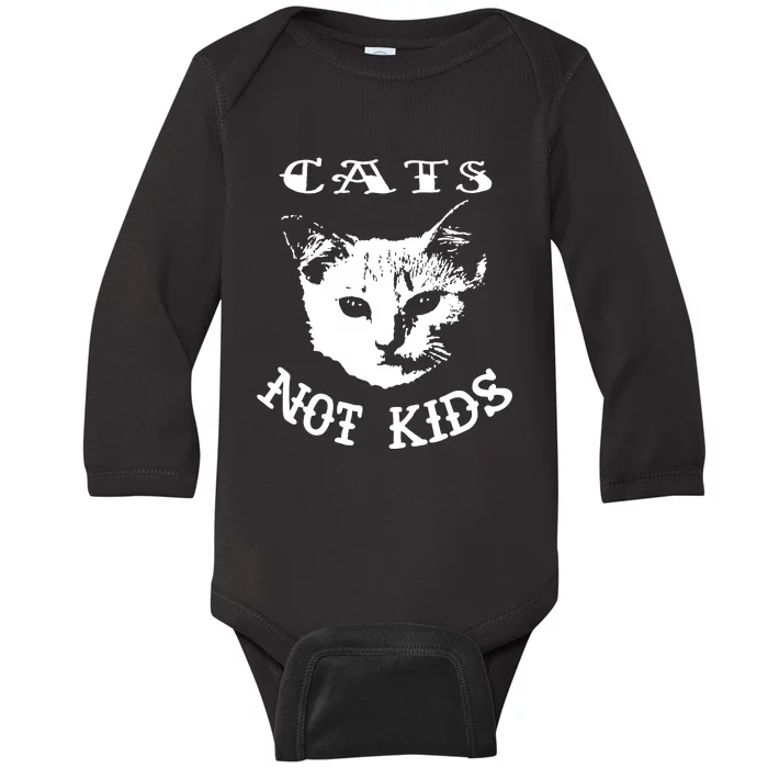 Cats Not Children Baby Long Sleeve Bodysuit