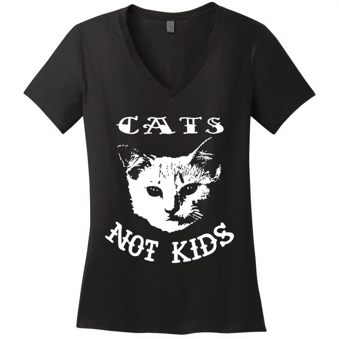 Cats Not Children Women's V-Neck T-Shirt