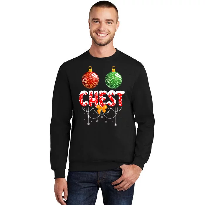 Chest Nuts Christmas  Matching Couple Chestnuts Tall Sweatshirt