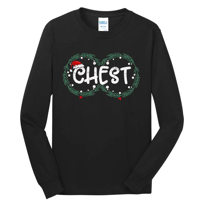 Chest Nuts Couple Christmas Pajama Chestnuts Xmas Gift Tall Long Sleeve T-Shirt