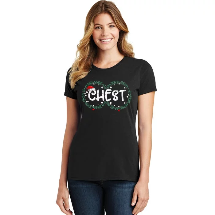 Chest Nuts Couple Christmas Pajama Chestnuts Xmas Gift Women's T-Shirt