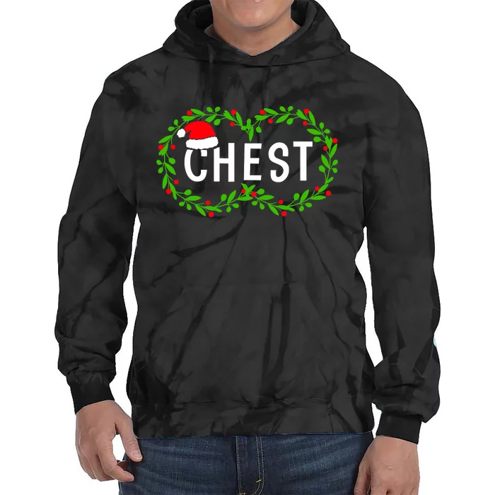 Chest Nuts Christmas Funny Matching Couple Chestnuts A Tie Dye Hoodie