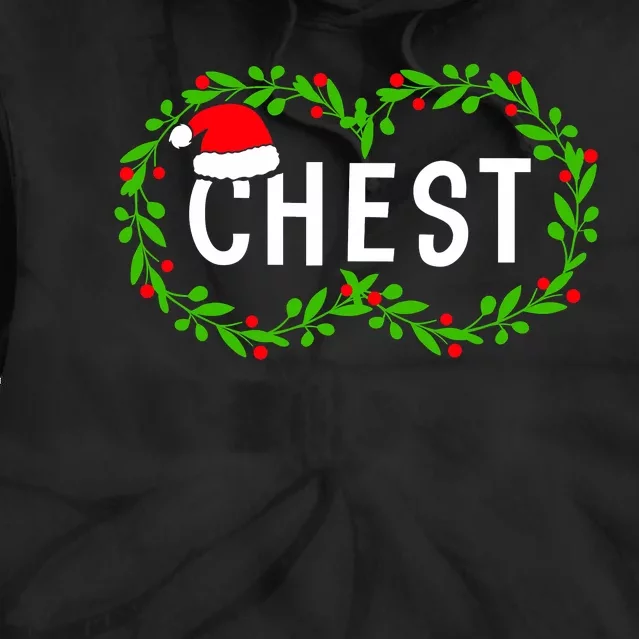 Chest Nuts Christmas Funny Matching Couple Chestnuts A Tie Dye Hoodie