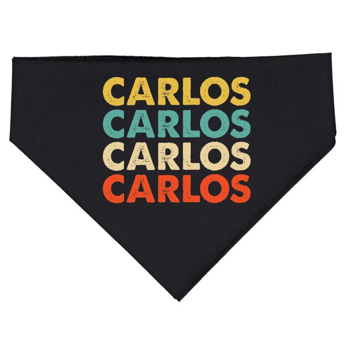 Carlos Name USA-Made Doggie Bandana