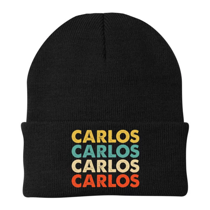 Carlos Name Knit Cap Winter Beanie