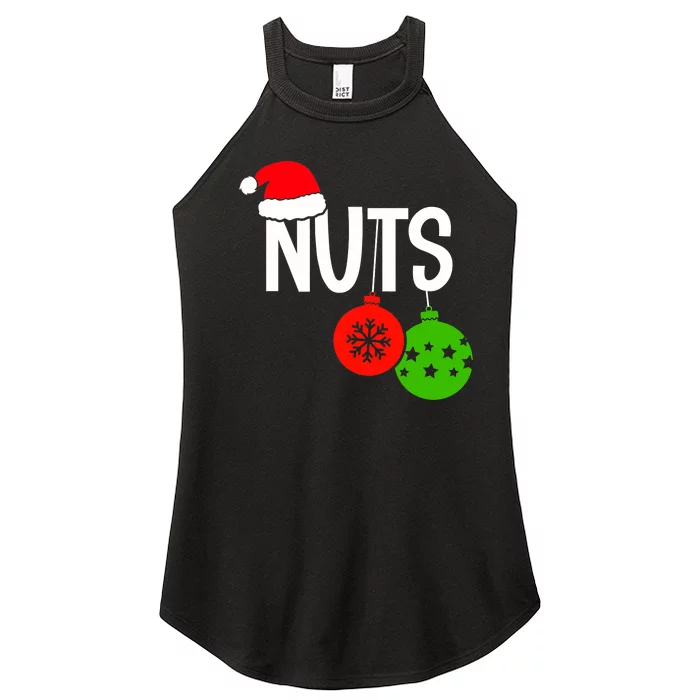 Chest Nuts Christmas Funny Matching Couple Chestnuts Women’s Perfect Tri Rocker Tank