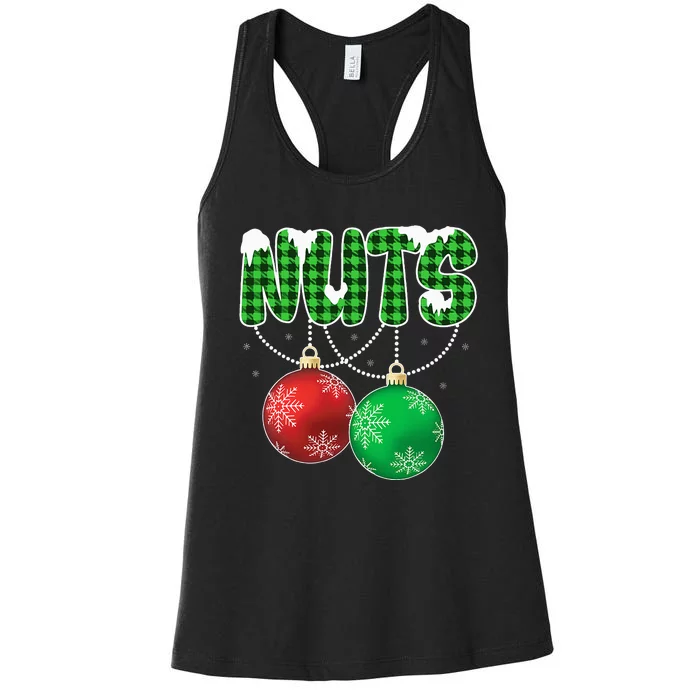 Chest Nuts Christmas Matching Couple Chestnuts Women's Racerback Tank