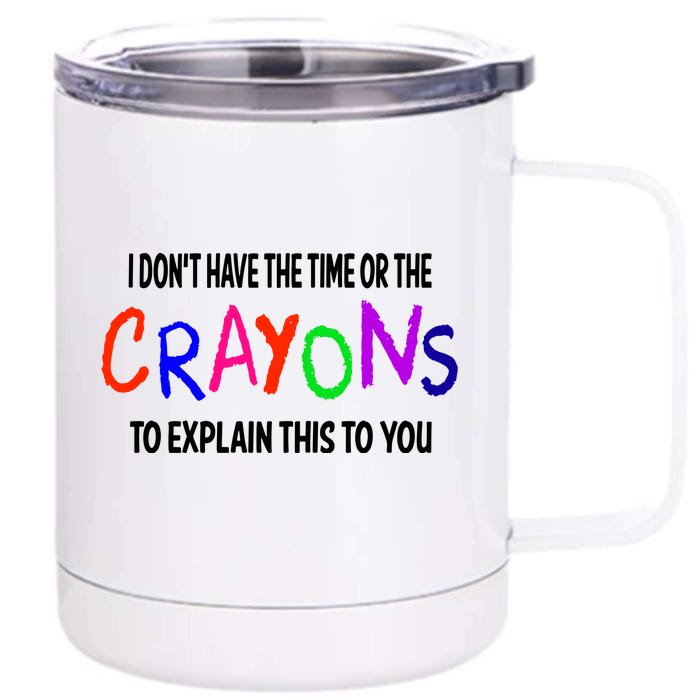 Crayons Novelty Front & Back 12oz Stainless Steel Tumbler Cup