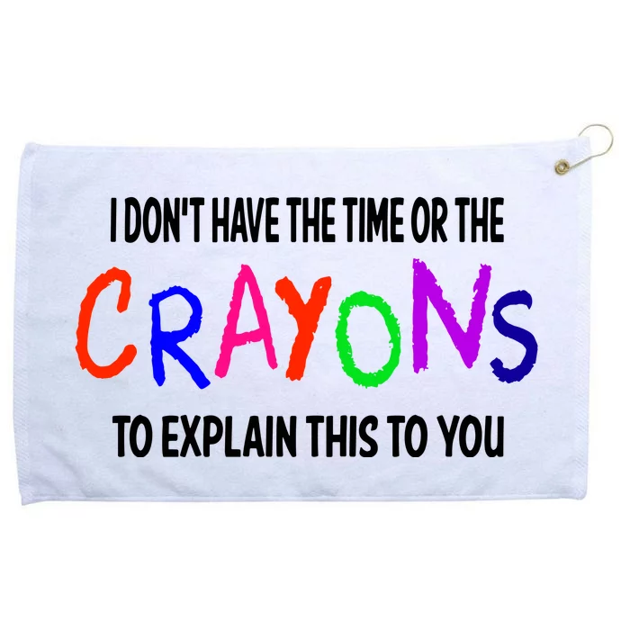 Crayons Novelty Grommeted Golf Towel