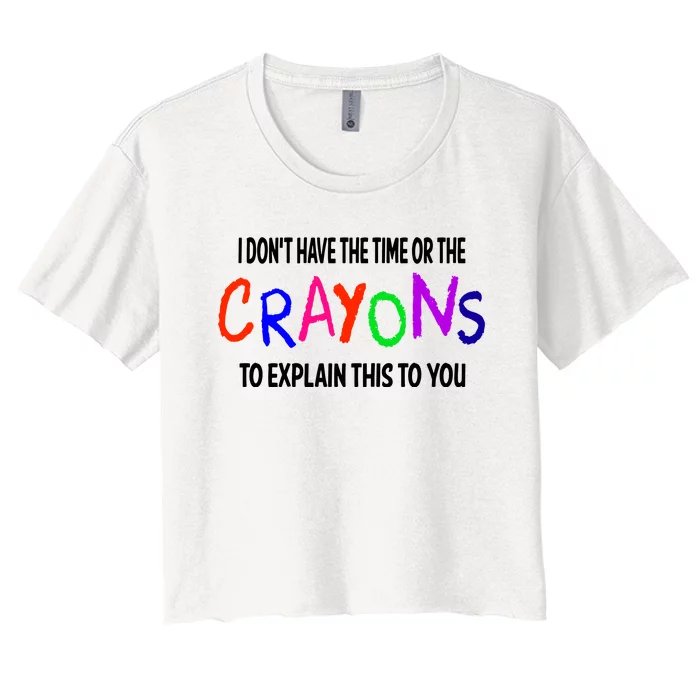 Crayons Novelty Women's Crop Top Tee