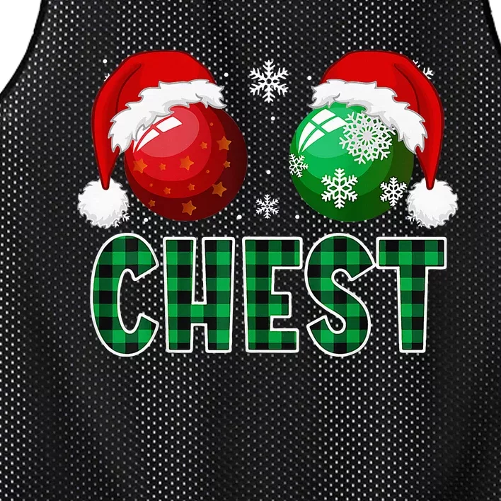 Chest Nuts Christmas Funny Matching Couple Mesh Reversible Basketball Jersey Tank