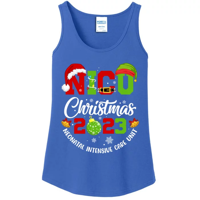 Christmas Nicu Crew Santa Reindeer Light Nursing Xmas Pajama Gift Ladies Essential Tank