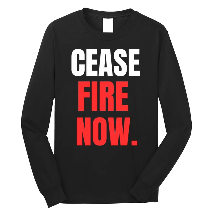 Ceasefire Now Long Sleeve Shirt