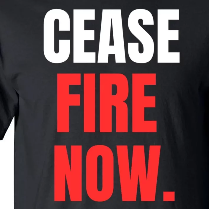 Ceasefire Now Tall T-Shirt