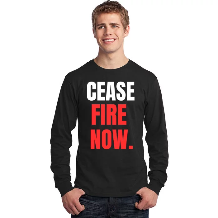 Ceasefire Now Tall Long Sleeve T-Shirt