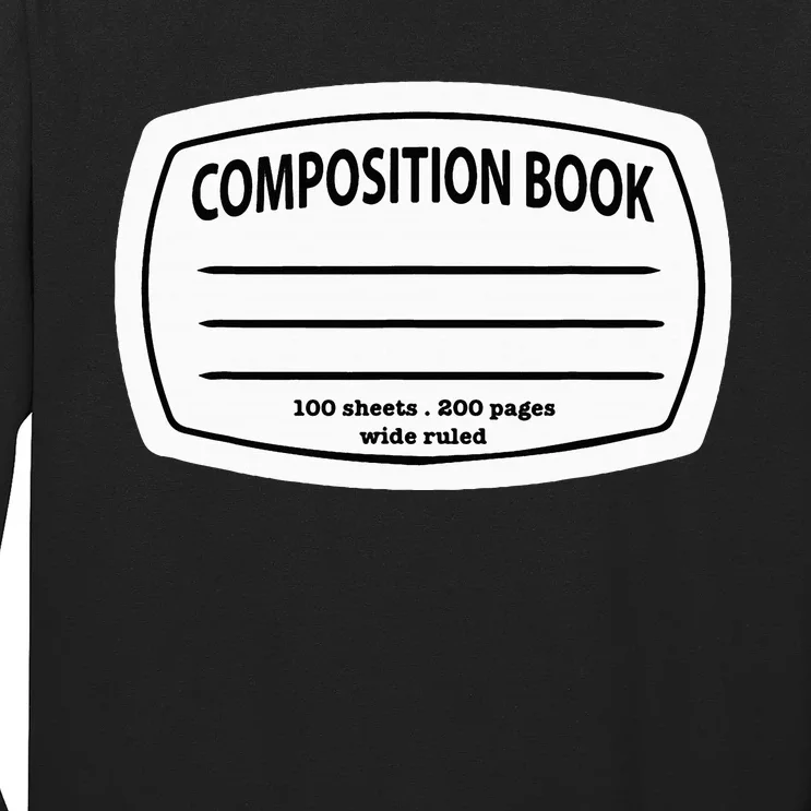 Composition Notebook Costume Matching Group Halloween Long Sleeve Shirt