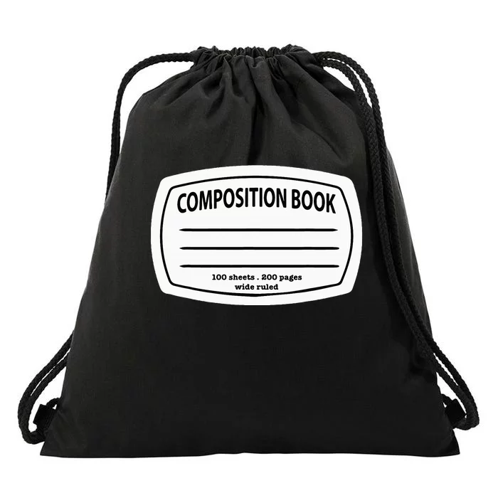 Composition Notebook Costume Matching Group Halloween Drawstring Bag