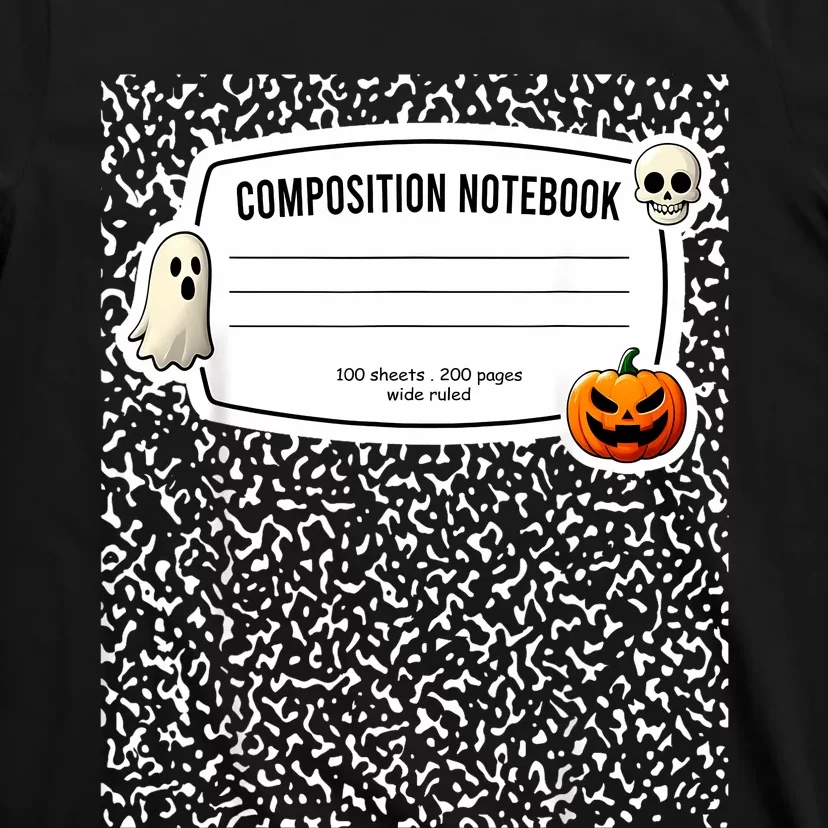 Composition Notebook Costume Adult Halloween For Teachers T-Shirt