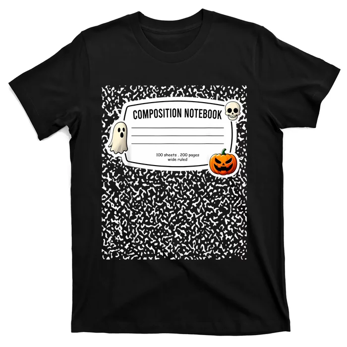 Composition Notebook Costume Adult Halloween For Teachers T-Shirt