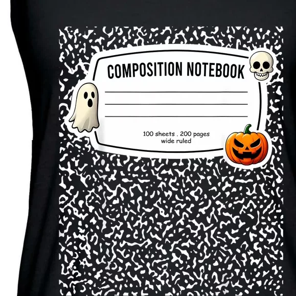 Composition Notebook Costume Adult Halloween For Teachers Ladies Essential Flowy Tank