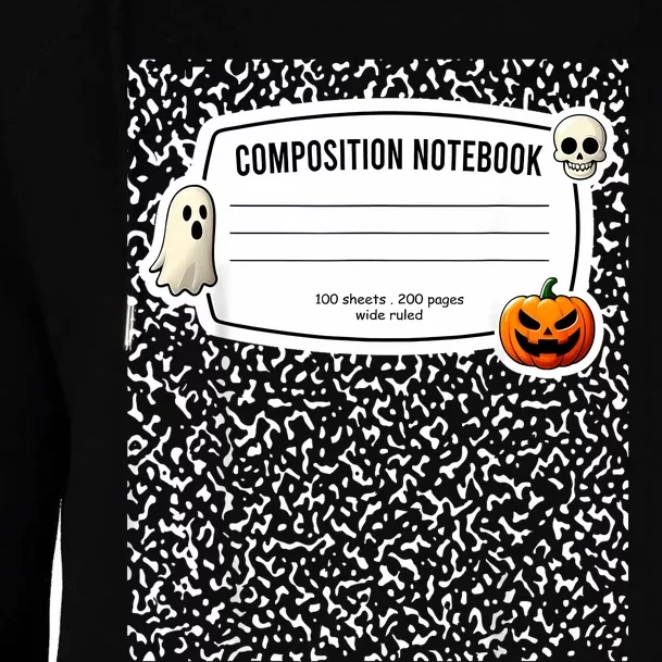 Composition Notebook Costume Adult Halloween For Teachers Womens Funnel Neck Pullover Hood