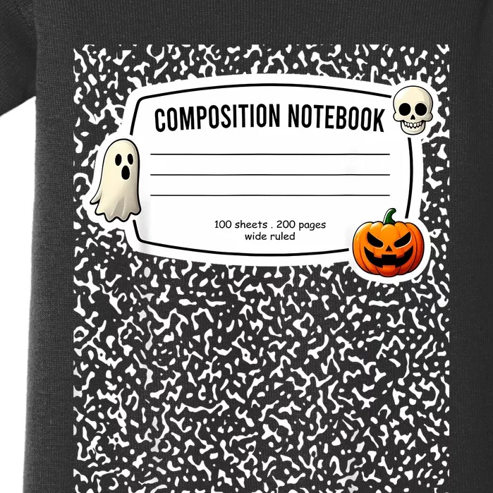 Composition Notebook Costume Adult Halloween For Teachers Baby Bodysuit