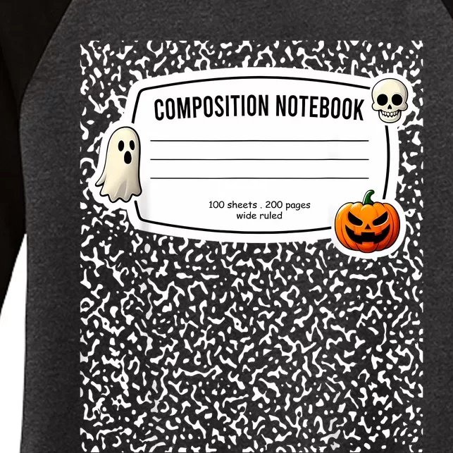 Composition Notebook Costume Adult Halloween For Teachers Women's Tri-Blend 3/4-Sleeve Raglan Shirt