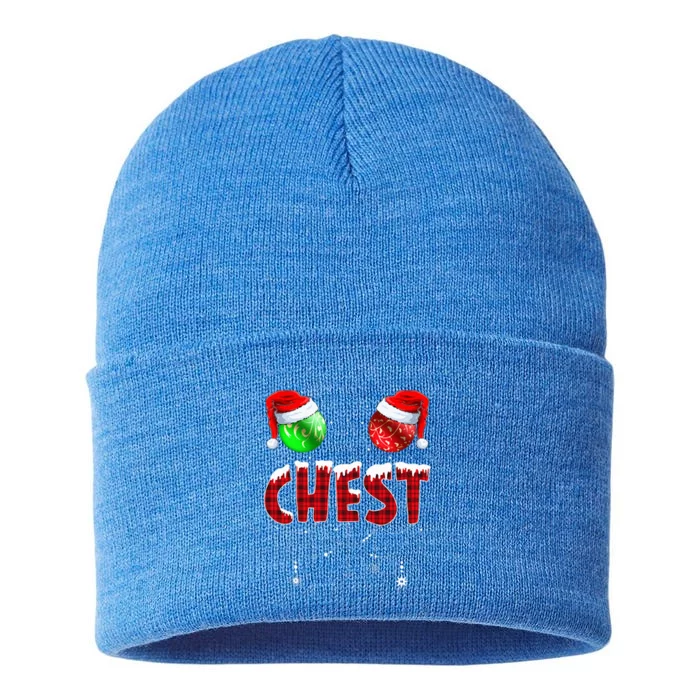 Chest Nuts Christmas Matching Couple Chestnuts Sustainable Knit Beanie