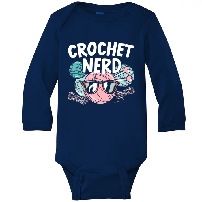 Crochet Nerd Crochet Lover Crocheting Gift Baby Long Sleeve Bodysuit