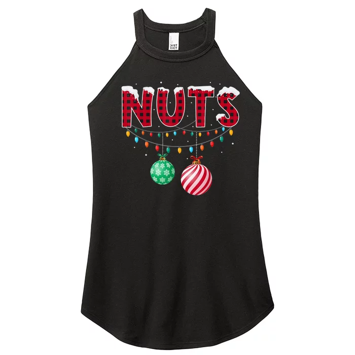 Chest Nuts Christmas Shirt Funny Matching Couple Chestnuts Women’s Perfect Tri Rocker Tank