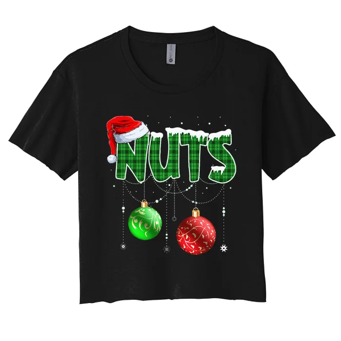 Chest Nuts Christmas Matching Couple Chestnuts Women's Crop Top Tee