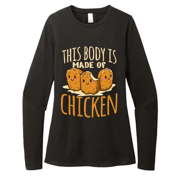 Chicken Nuggets Chicken Chicken Fast Food Funny Saying Womens CVC Long Sleeve Shirt