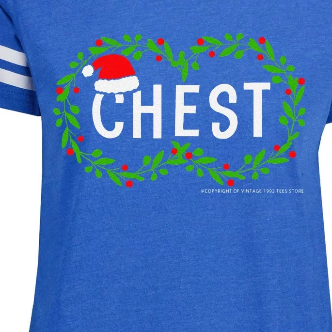 Chest Nuts Christmas Funny Matching Couple Chestnuts Funny Enza Ladies Jersey Football T-Shirt