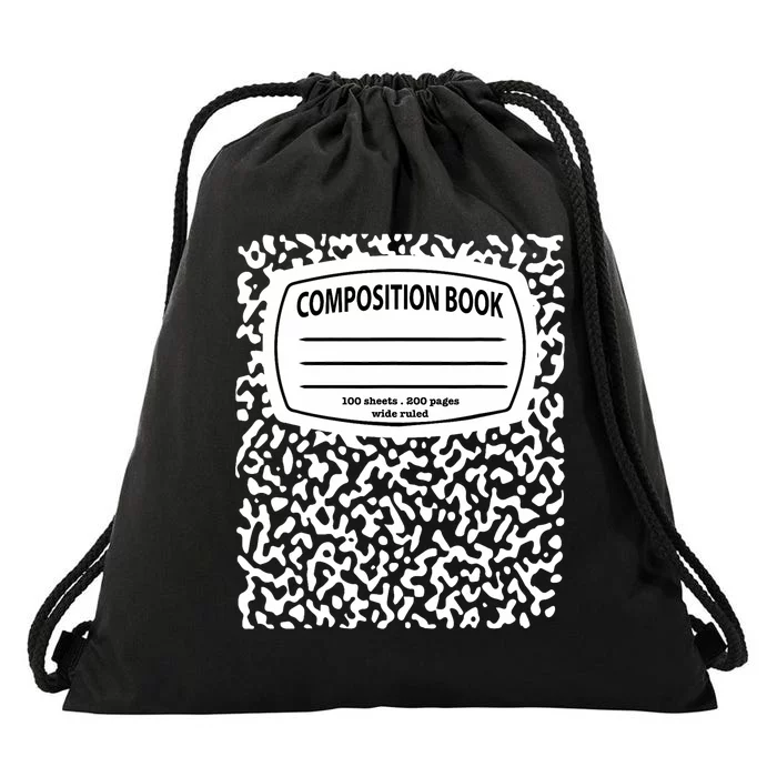 Composition Notebook Costume Matching Group Halloween Drawstring Bag