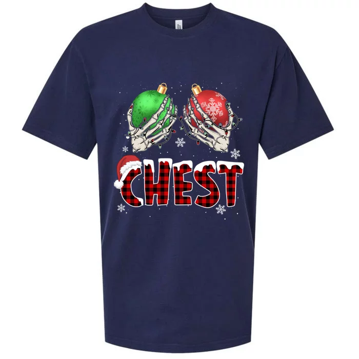 Chest Nuts Christmas Chestnuts Xmas Couple Matching Costume Meaningful Gift Sueded Cloud Jersey T-Shirt