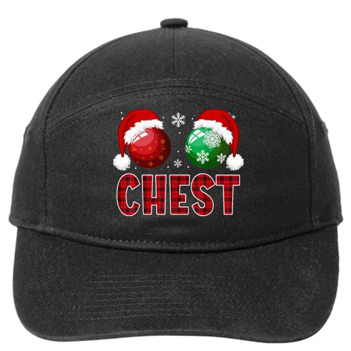 Chest Nuts Christmas Funny Matching Couple Chestnuts 7-Panel Snapback Hat