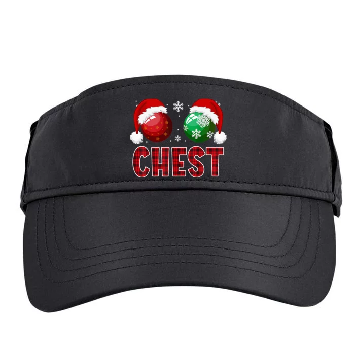 Chest Nuts Christmas Funny Matching Couple Chestnuts Adult Drive Performance Visor