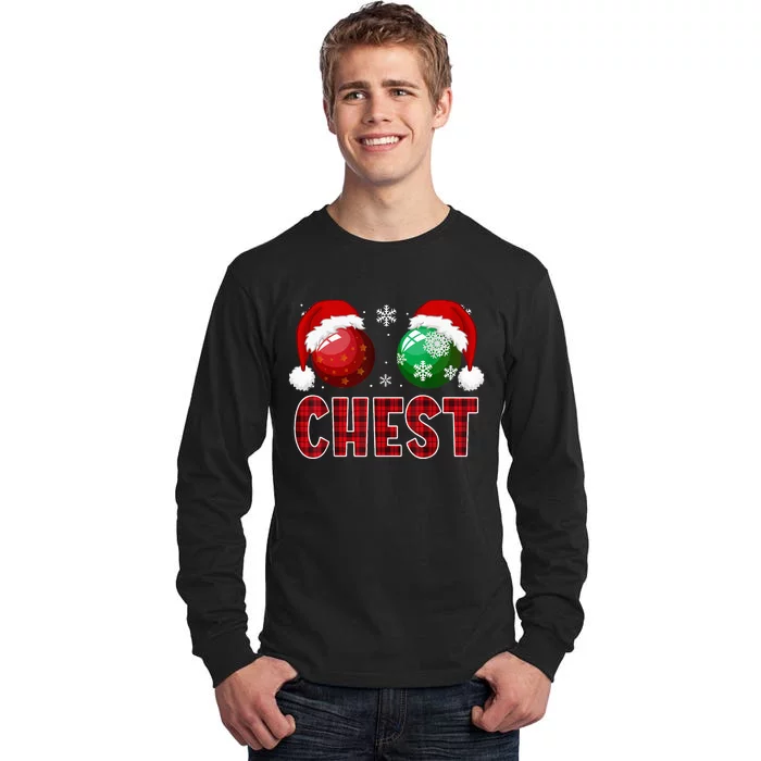 Chest Nuts Christmas Funny Matching Couple Chestnuts Tall Long Sleeve T-Shirt