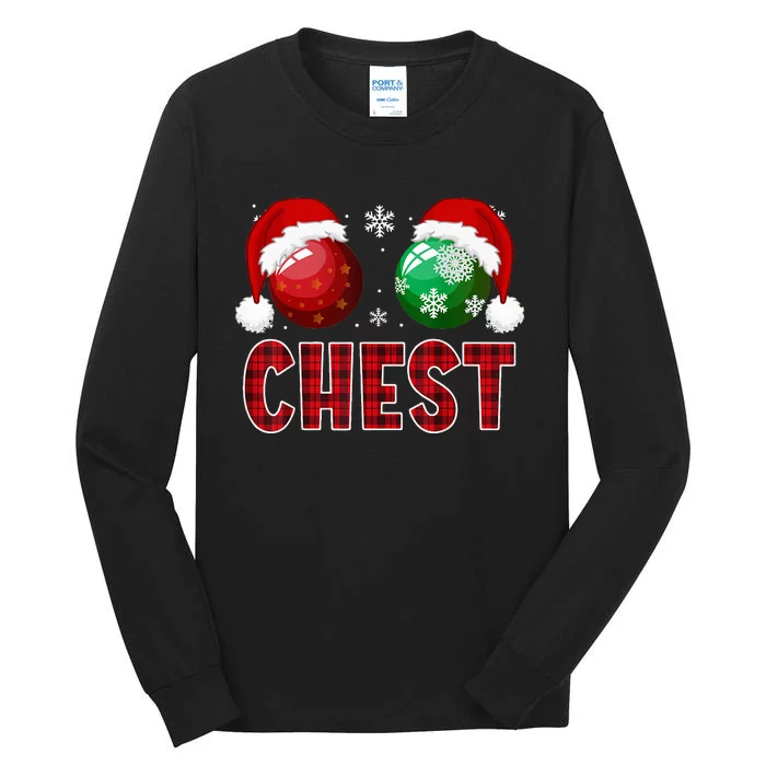 Chest Nuts Christmas Funny Matching Couple Chestnuts Tall Long Sleeve T-Shirt