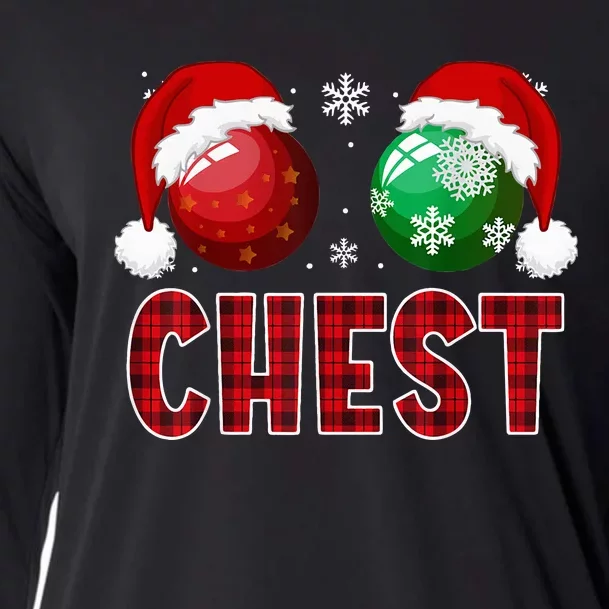 Chest Nuts Christmas Funny Matching Couple Chestnuts Cooling Performance Long Sleeve Crew