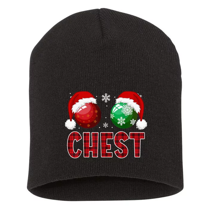 Chest Nuts Christmas Funny Matching Couple Chestnuts Short Acrylic Beanie