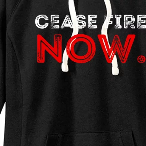 Ceasefire Now Women's Fleece Hoodie