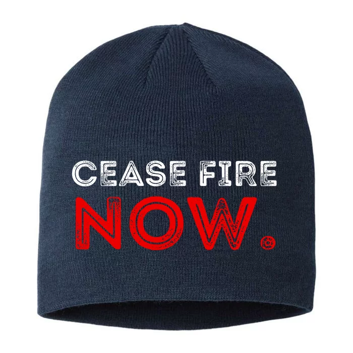 Ceasefire Now 8 1/2in Sustainable Knit Beanie