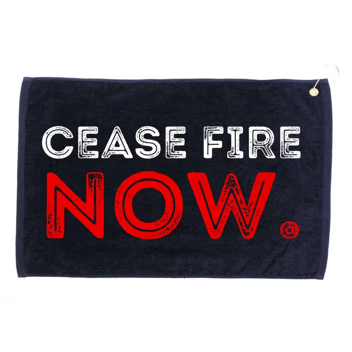 Ceasefire Now Grommeted Golf Towel