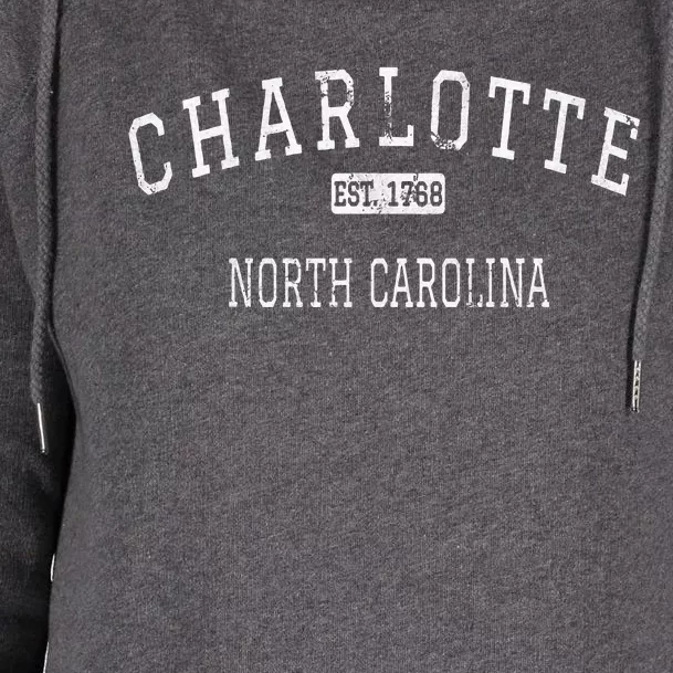 Charlotte North Carolina Nc Womens Funnel Neck Pullover Hood