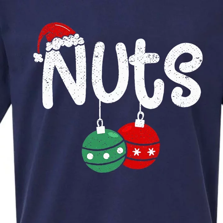 Chest Nuts Couple Christmas Pajama Chestnuts Xmas Sueded Cloud Jersey T-Shirt