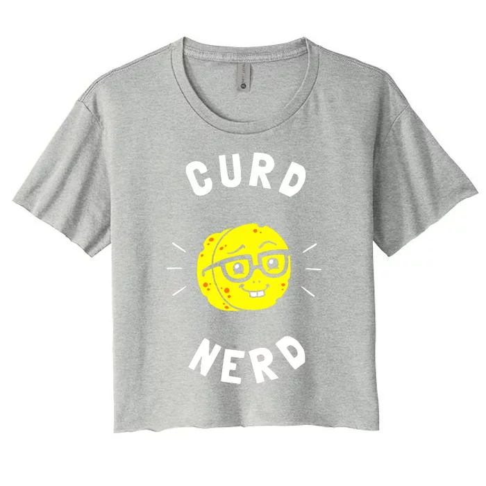 Curd Nerd Cheese Lovers Women's Crop Top Tee