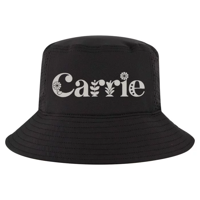 Carrie Name Custom Flower Personalized Botanical Women Mom Cool Comfort Performance Bucket Hat