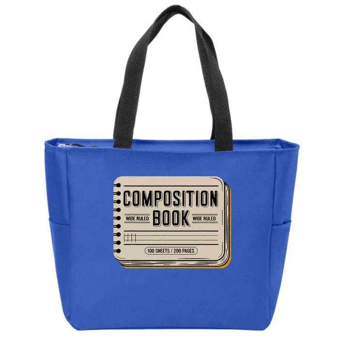 Composition Notebook Costume Zip Tote Bag