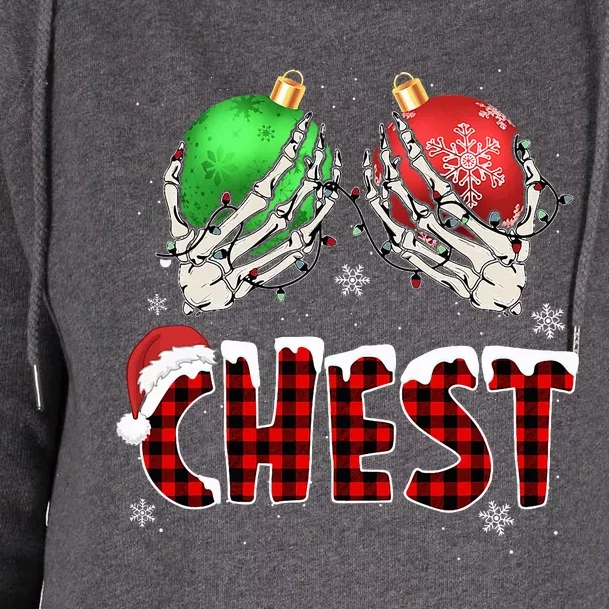 Chest Nuts Christmas Chestnuts Xmas Couple Matching Costume Womens Funnel Neck Pullover Hood